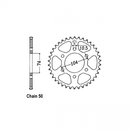 JT REAR SPROCKET 481.42