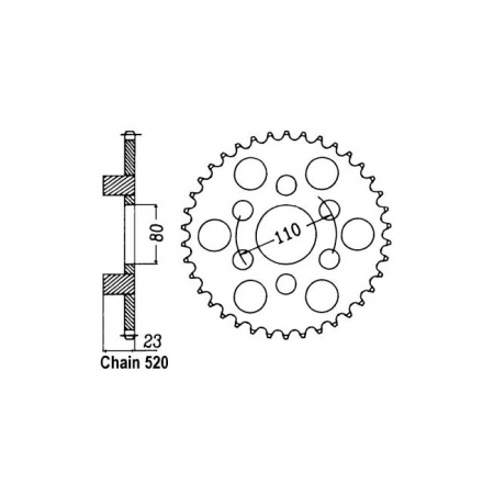 JT REAR SPROCKET 19.38