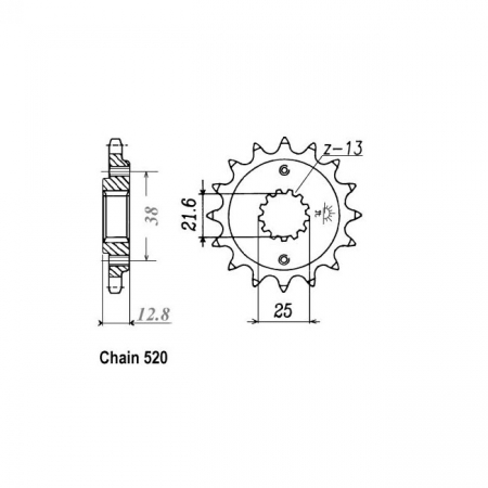 JT FRONT SPROCKET 511.15