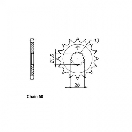 JT FRONT SPROCKET 570.16