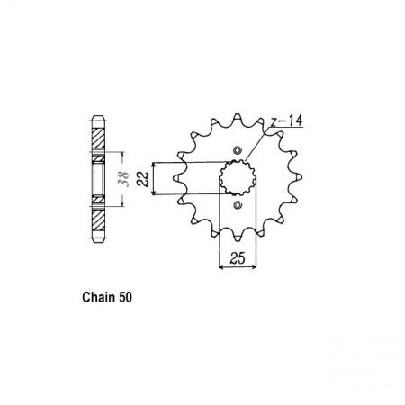 JT FRONT SPROCKET 726.15