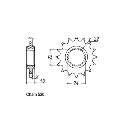 JT FRONT SPROCKET 1126.16