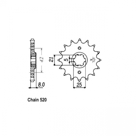 JT FRONT SPROCKET 575.14