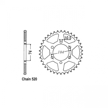 JT REAR SPROCKET 1458.40