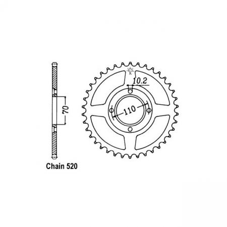 JT REAR SPROCKET 248.44