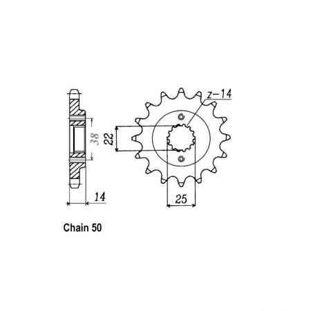 JT FRONT SPROCKET 497.15