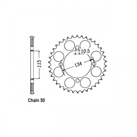 JT REAR SPROCKET 718.46