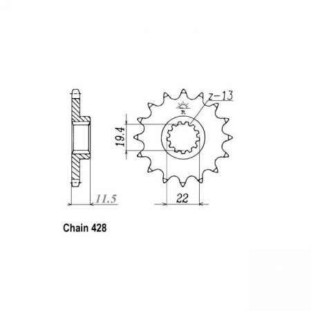 JT FRONT SPROCKET 409.16