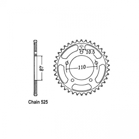 JT REAR SPROCKET 807.47