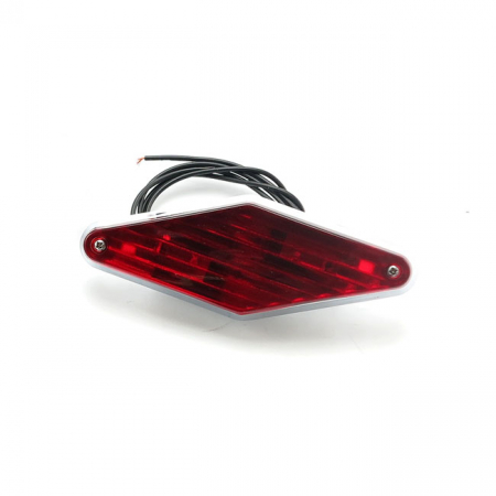 KURYAKYN DIAMOND LIGHTS CHROME, RED LENS