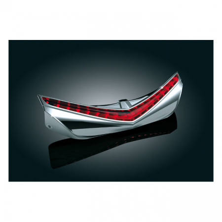 KURYAKYN, LED REAR FENDER TIP CHROME, RED LENS