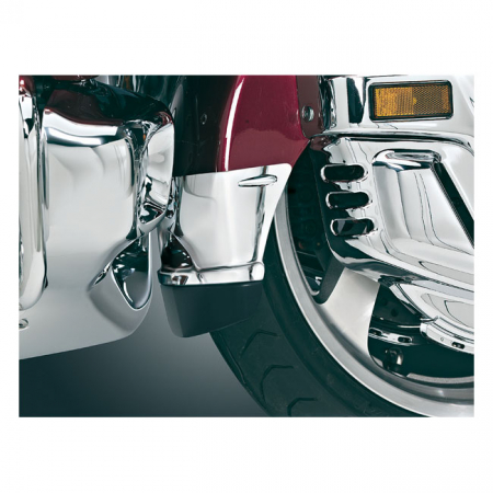 KURYAKYN, FRONT FENDER EXTENSION WITH MUD FLAP, CHROME