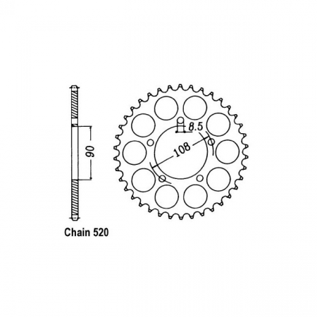 JT REAR SPROCKET 18.43