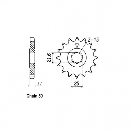 JT FRONT SPROCKET 580.16