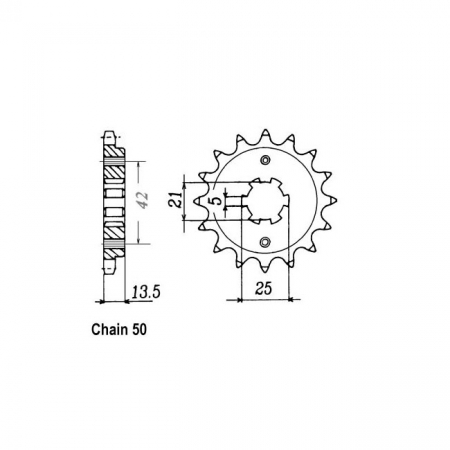 JT FRONT SPROCKET 725.15