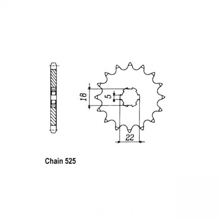 JT FRONT SPROCKET 419.14