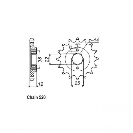 JT FRONT SPROCKET 495.15