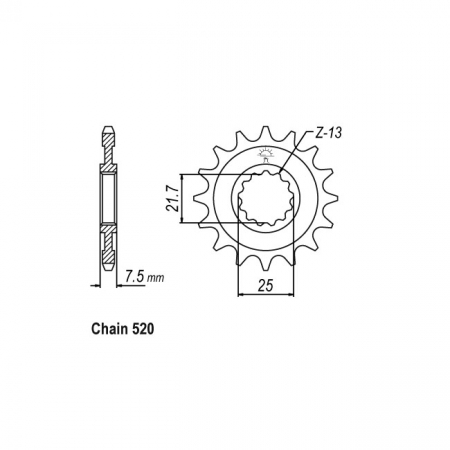 JT FRONT SPROCKET 1536.16