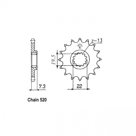 JT FRONT SPROCKET 434.15