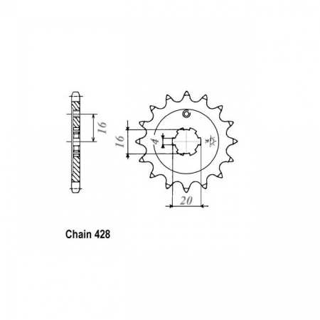 JT FRONT SPROCKET 555.14