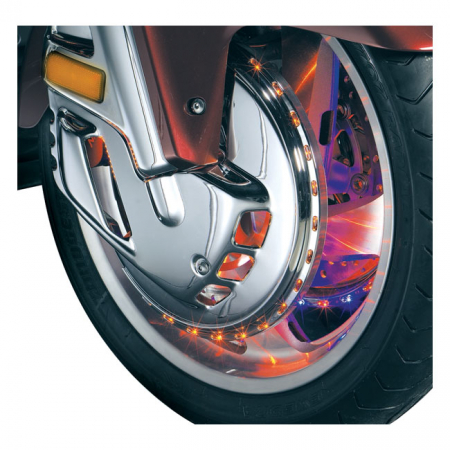 KURYAKYN FRONT WHEEL LED RING OF FIRE AMBER/BLUE/RED, CHROM