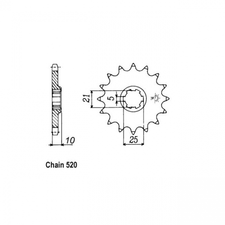 JT FRONT SPROCKET 728.15