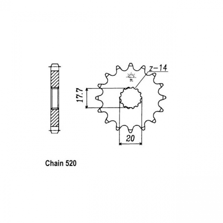 JT FRONT SPROCKET 564.13