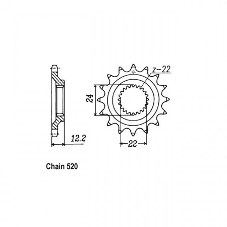 JT FRONT SPROCKET 1125.17