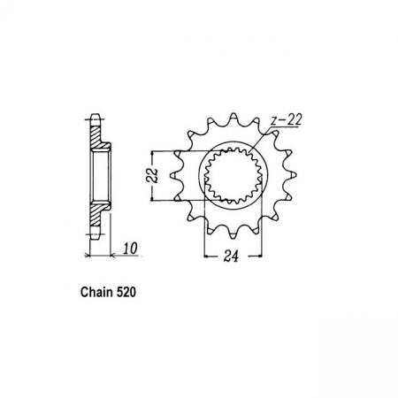 JT FRONT SPROCKET 402.16