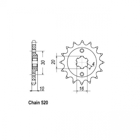 JT FRONT SPROCKET 711.14