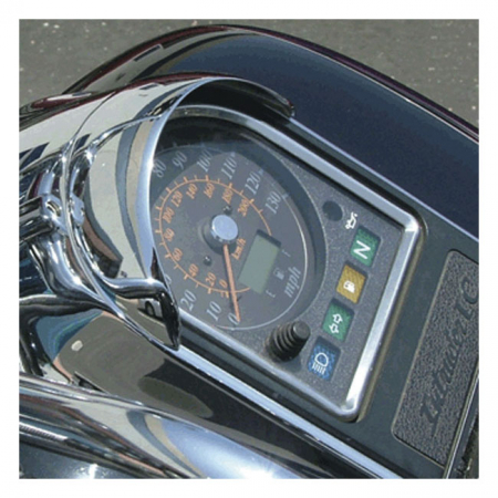 NC CAST SPEEDOMETER VISOR CHROME