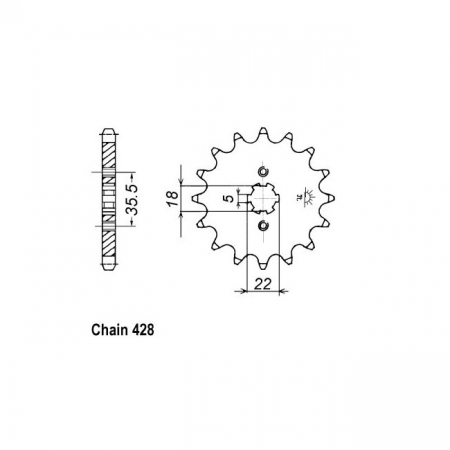 JT FRONT SPROCKET 1559.14