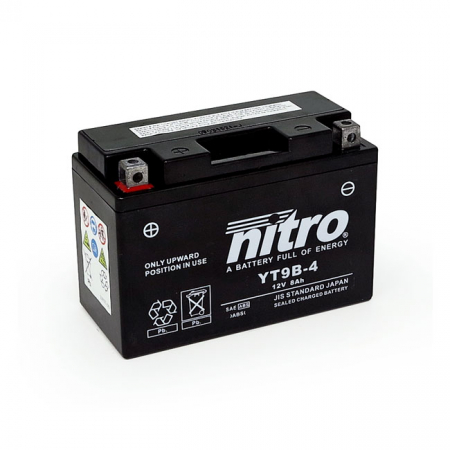 NITRO SEALED YT9B-4 AGM BATTERY