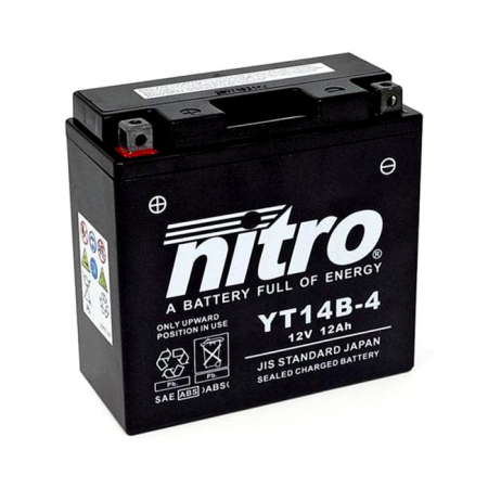 NITRO SEALED YT14B-4 AGM BATTERY