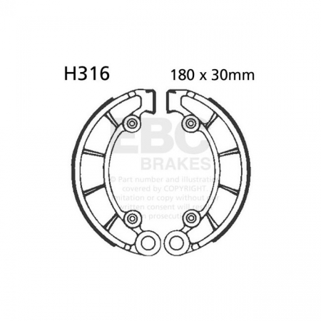 EBC PLAIN BRAKE SHOES