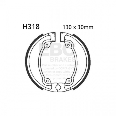 EBC GROOVED BRAKE SHOES