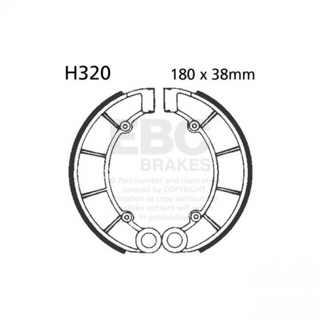 EBC PLAIN BRAKE SHOES