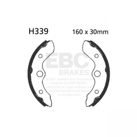 EBC PLAIN BRAKE SHOES