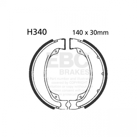 EBC GROOVED BRAKE SHOES