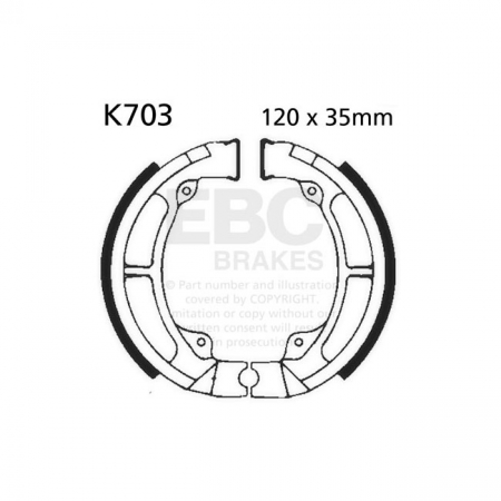 EBC GROOVED BRAKE SHOES