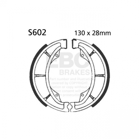 EBC GROOVED BRAKE SHOES