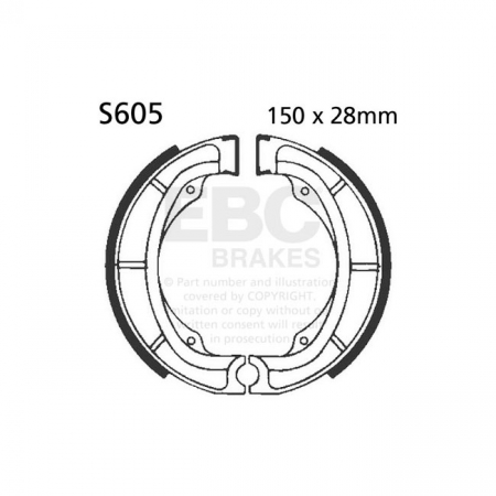 EBC GROOVED BRAKE SHOES