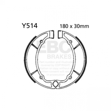 EBC PLAIN BRAKE SHOES