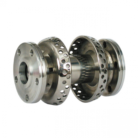 DUAL FLANGE HUB, STAINLESS. 80 SPOKE