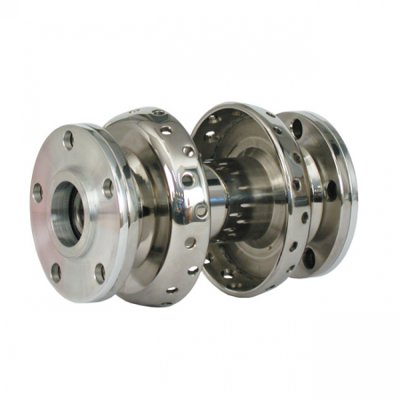 DUAL FLANGE HUB, STAINLESS, 40 SPOKE