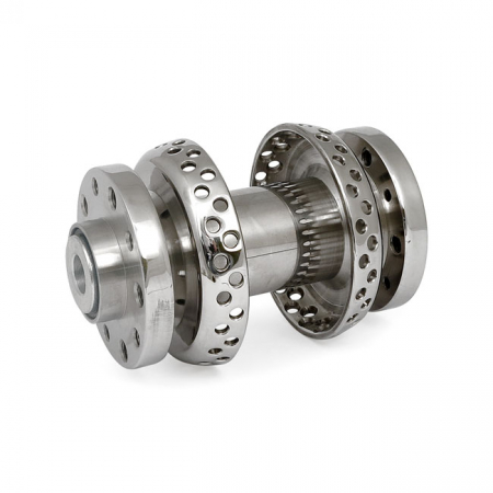 DUAL FLANGE HUB, STAINLESS, 80 SPOKE