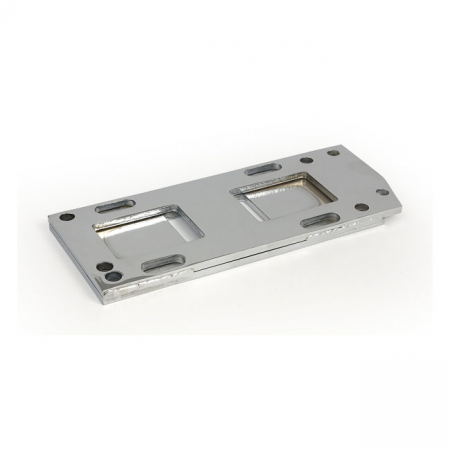 TRANSM. MOUNT PLATE, STD. CHROMED STEEL