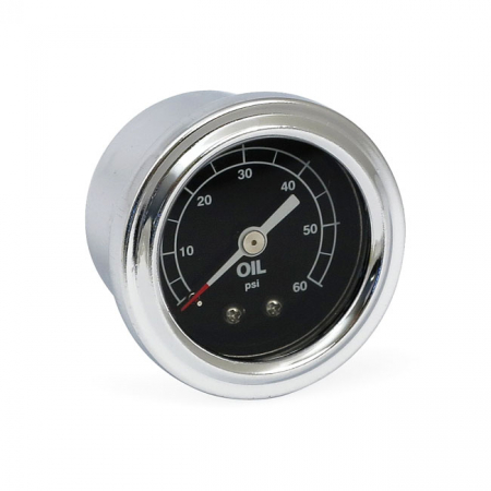 OIL PRESSURE GAUGE, LIQUID FILLED 60 PSI