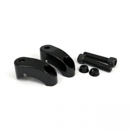 SHORTENED TURN SIGNAL MOUNT KIT. FRONT, GLOSS BLACK