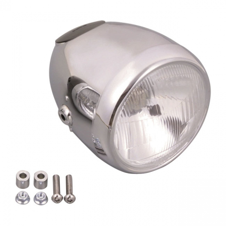 CHROME VINTAGE 5-3/4" HEADLIGHT